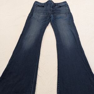 American Eagle Outfitters Blue Flare Jeans size 8 long